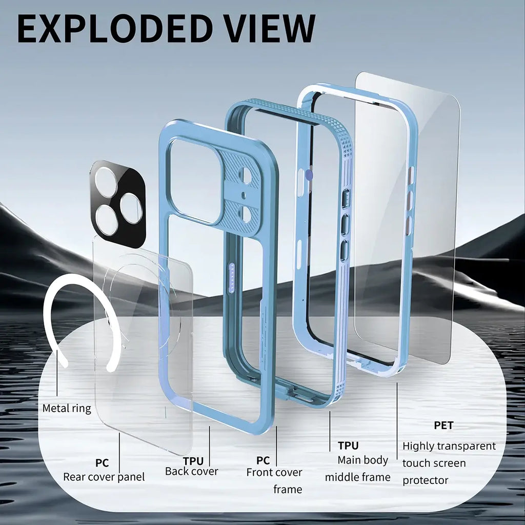 Heavy Duty Clear Back MagSafe iPhone Case