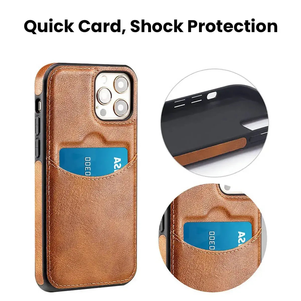 Leather Card Holder iPhone Case
