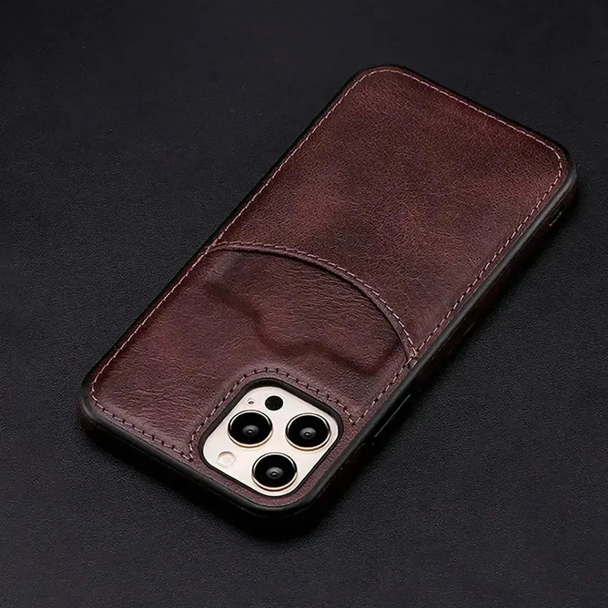 Leather Card Holder iPhone Case