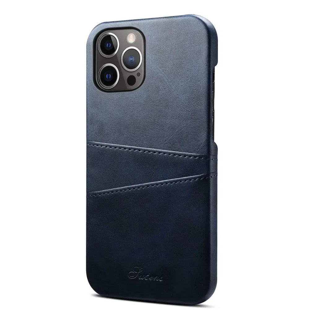 Leather Dual Card Holder iPhone Case