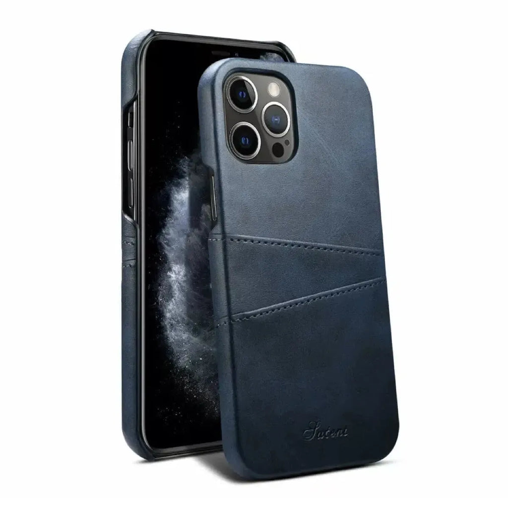 Leather Dual Card Holder iPhone Case