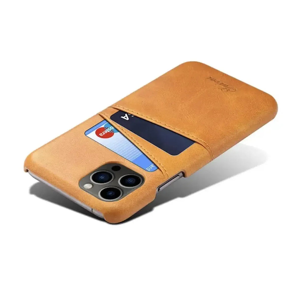 Leather Dual Card Holder iPhone Case