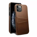 Leather Dual Card Holder iPhone Case