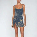 Ivana Sleeveless Embellished Mini Dress_1