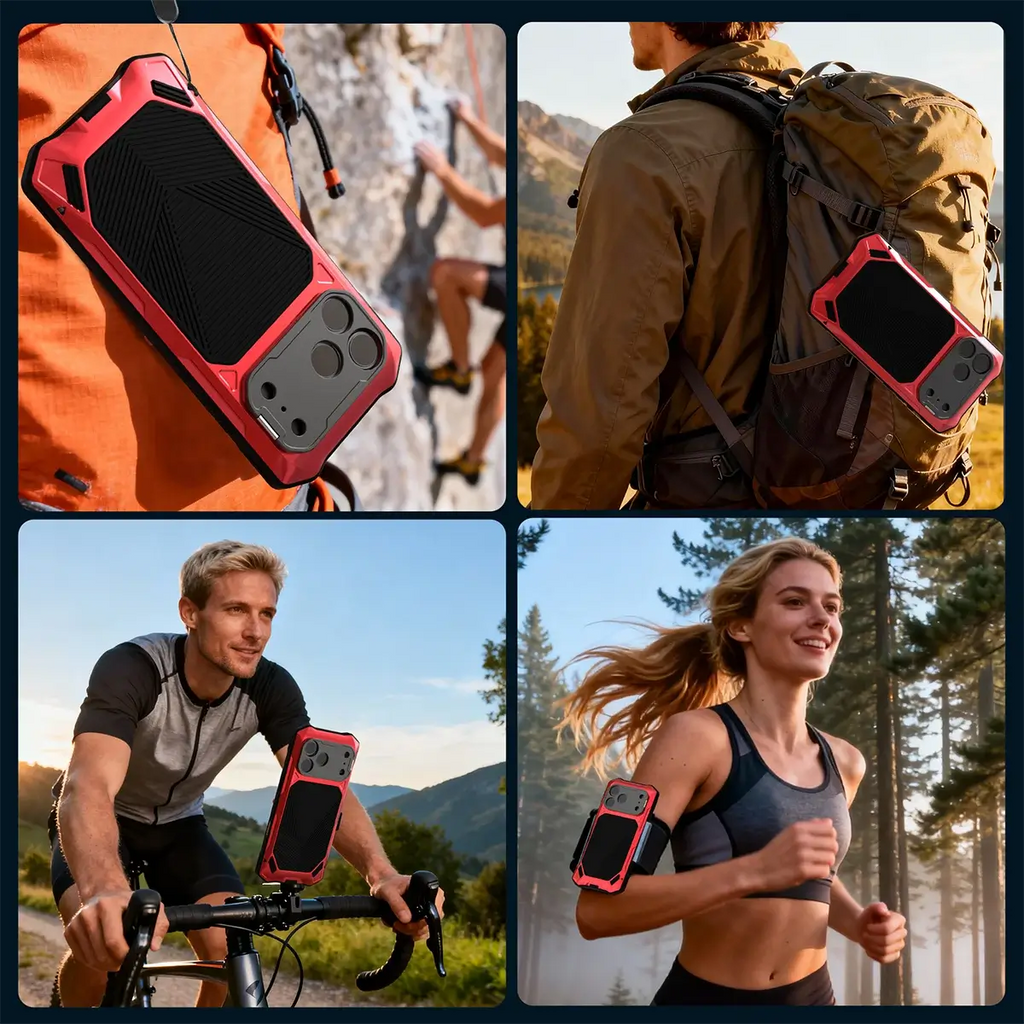 Heavy Duty Metal iPhone Case with Screen Protector