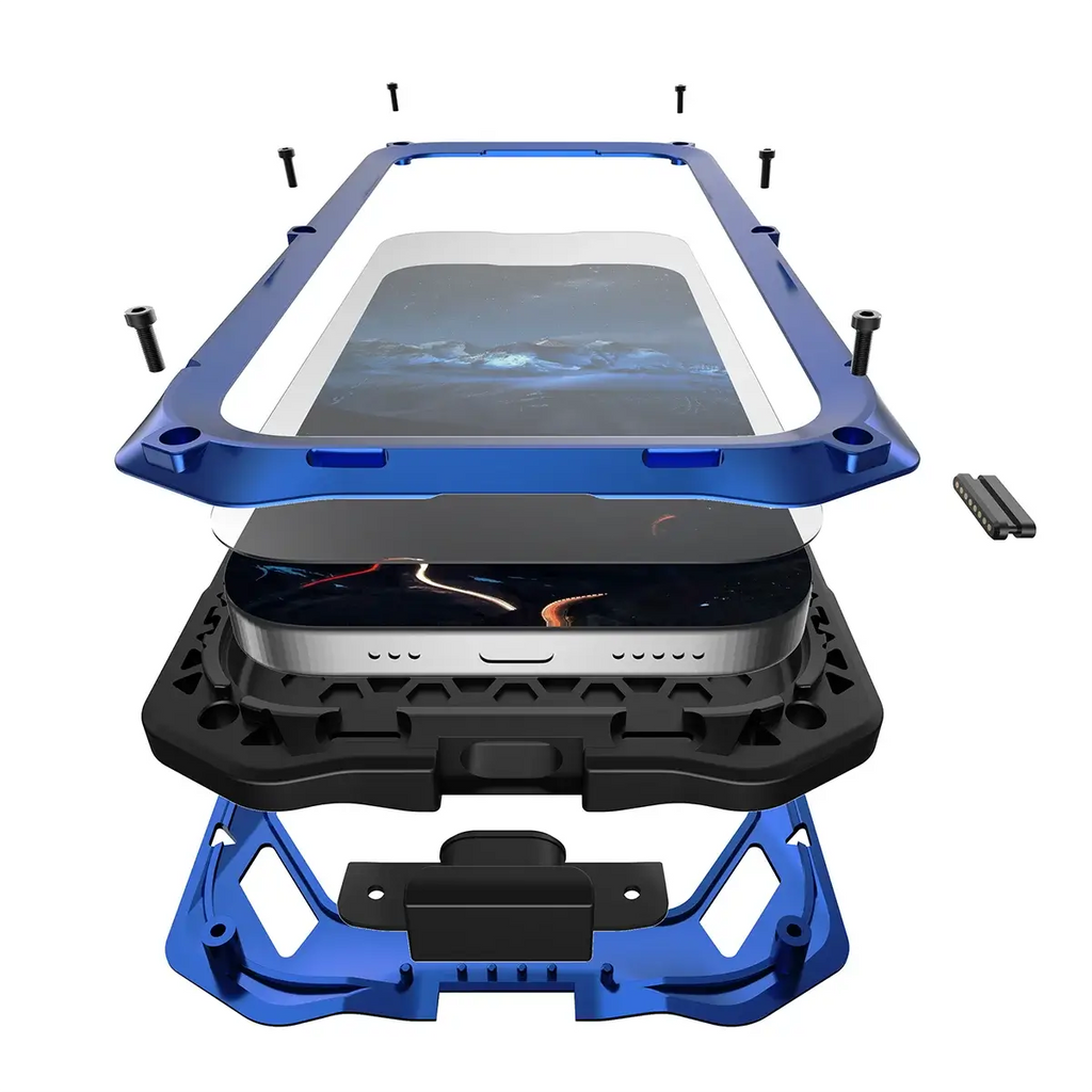 Heavy Duty Metal iPhone Case with Screen Protector
