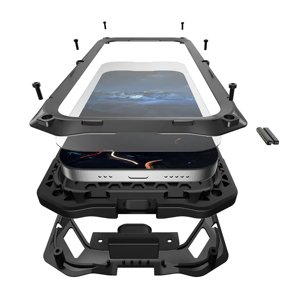 Heavy Duty Metal iPhone Case with Screen Protector