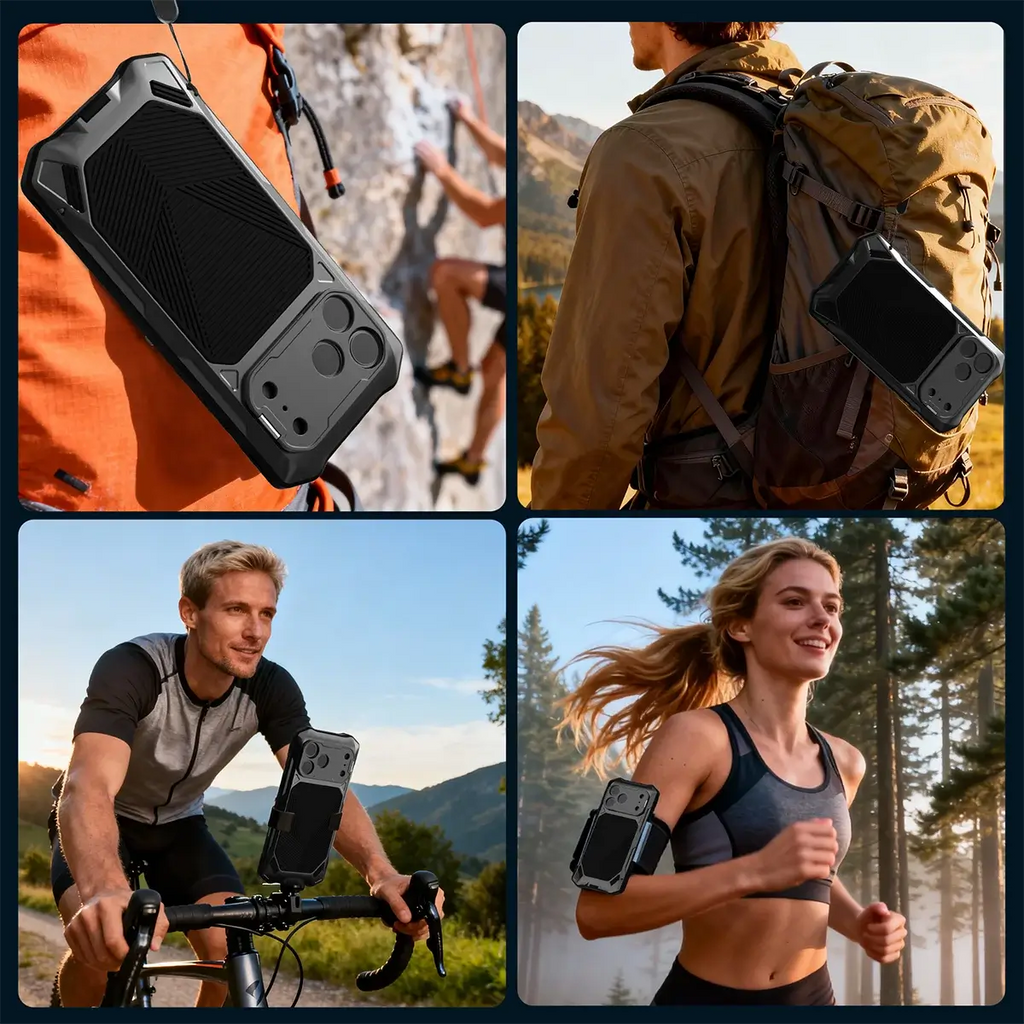 Heavy Duty Metal iPhone Case with Screen Protector