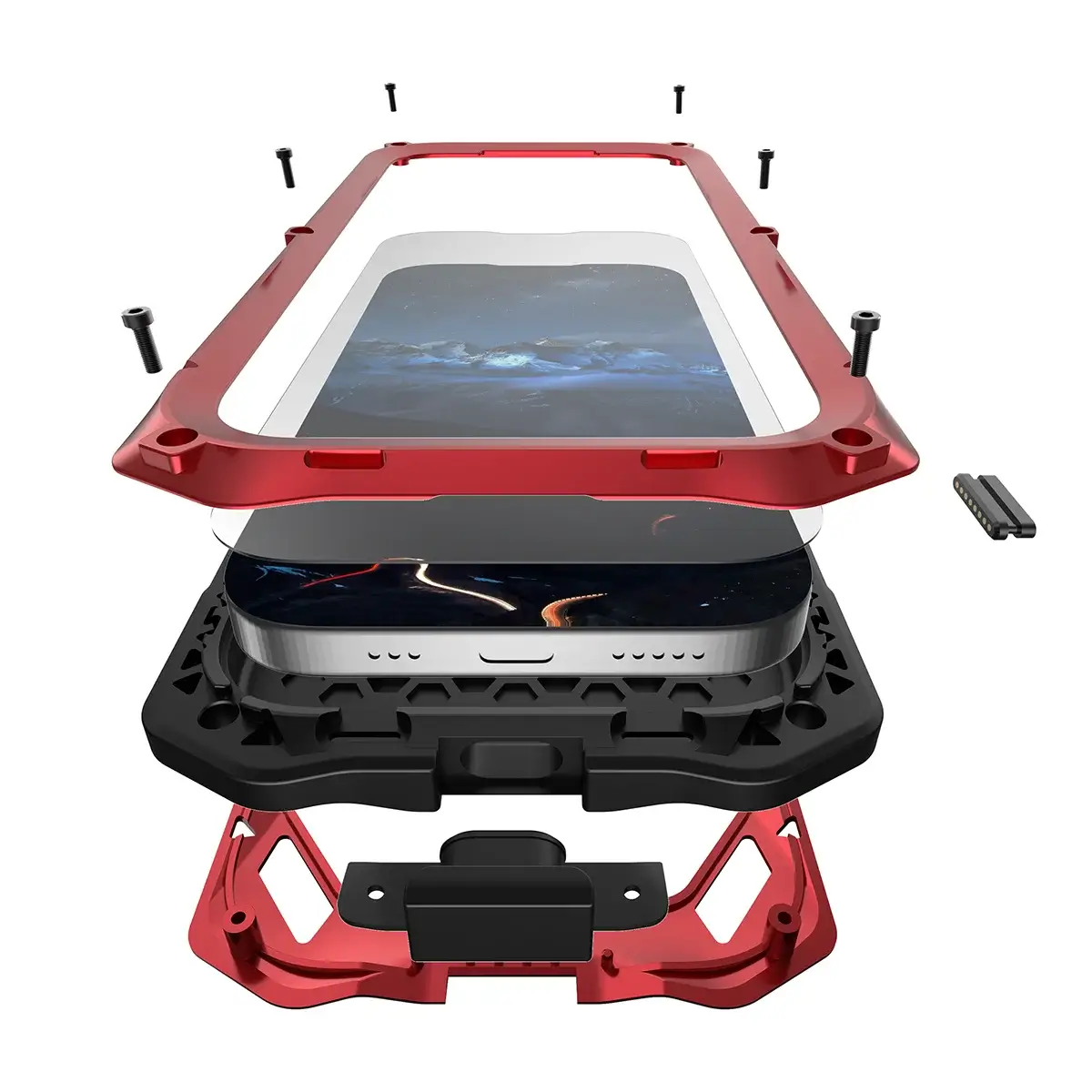 Heavy Duty Metal iPhone Case with Screen Protector