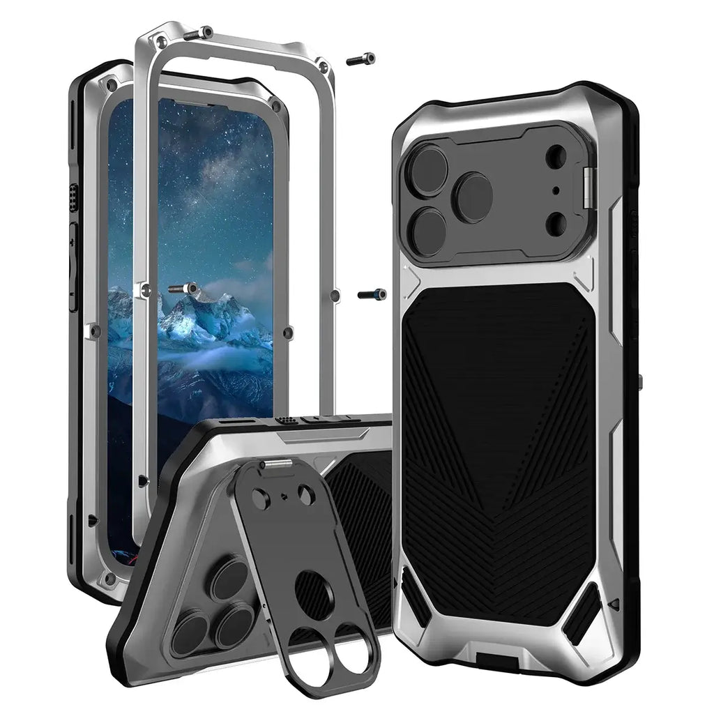 Heavy Duty Metal iPhone Case with Screen Protector