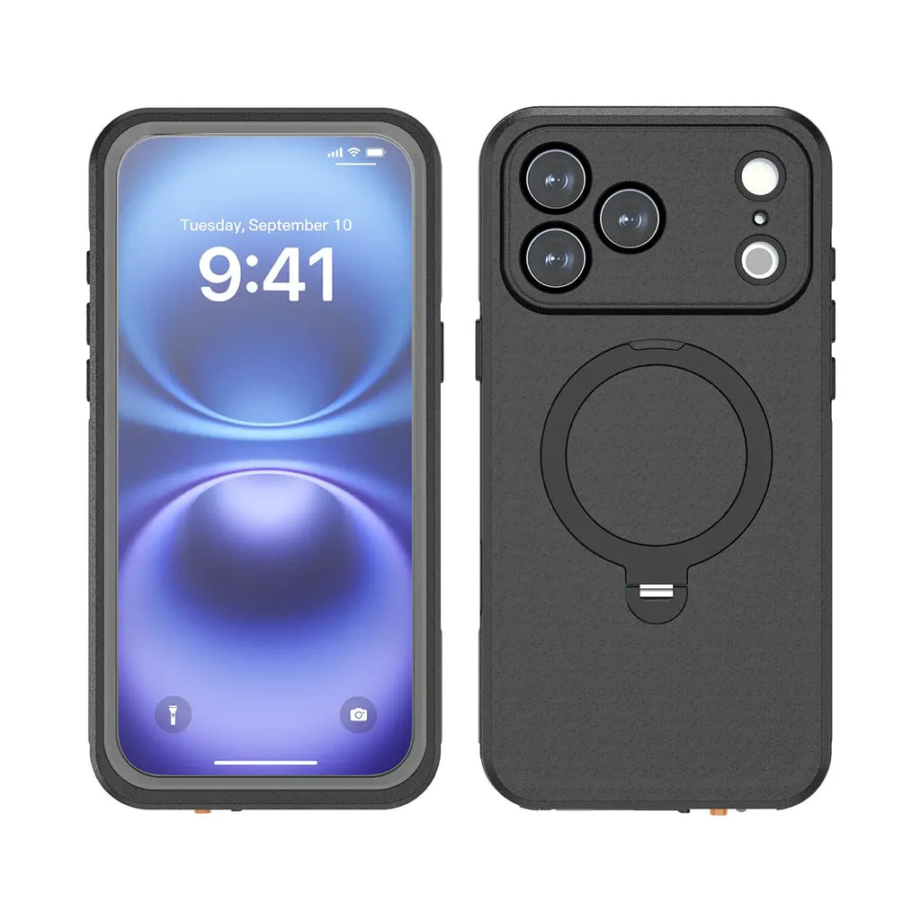 Waterproof MagSafe iPhone Case with Ring Stand
