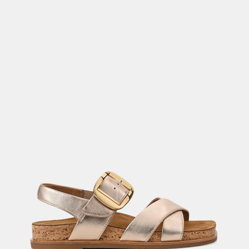 Faustine Metallic Crossover Sandals_1