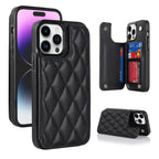 Quilted Wallet iPhone Case with Card Holder
