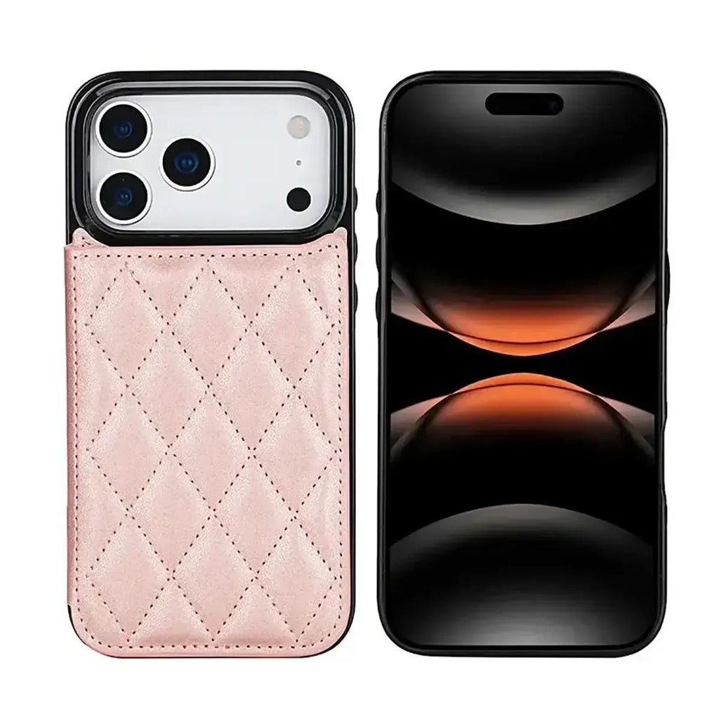 Quilted Wallet iPhone Case with Card Holder