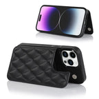 Quilted Wallet iPhone Case with Card Holder
