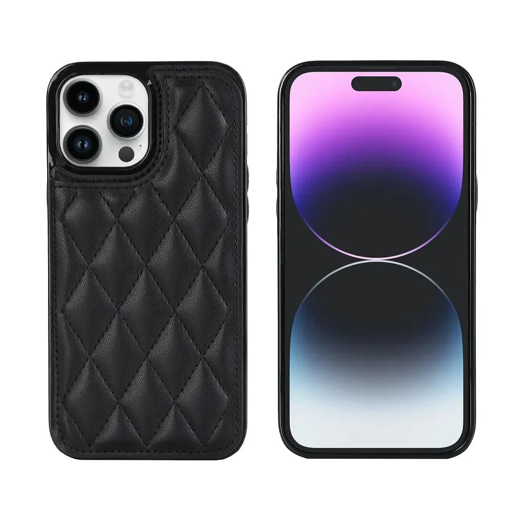 Quilted Wallet iPhone Case with Card Holder
