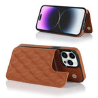 Quilted Wallet iPhone Case with Card Holder