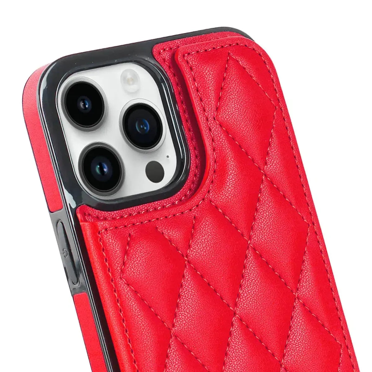 Quilted Wallet iPhone Case with Card Holder