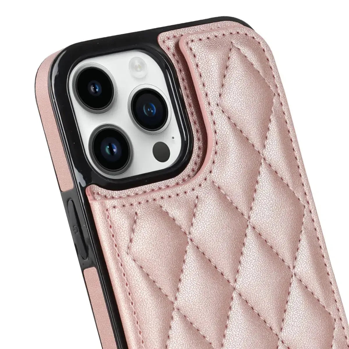 Quilted Wallet iPhone Case with Card Holder