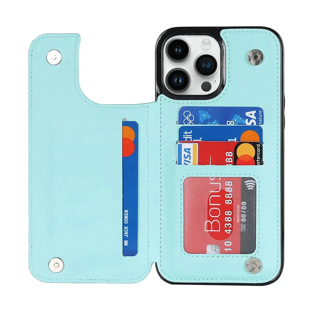 Quilted Wallet iPhone Case with Card Holder