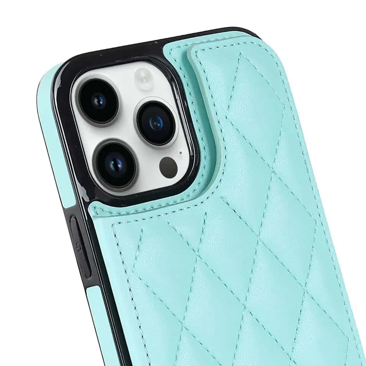 Quilted Wallet iPhone Case with Card Holder