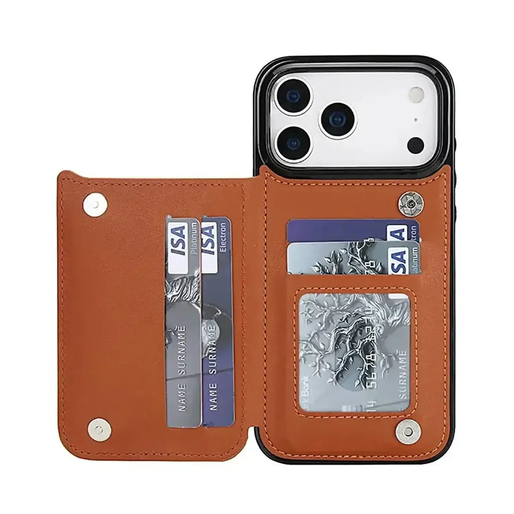 Quilted Wallet iPhone Case with Card Holder