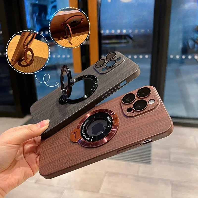 Wood Style MagSafe iPhone Case