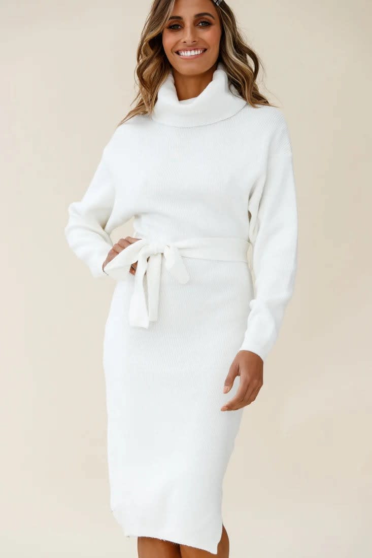 Bente Belted Turtleneck Midi Dress_3