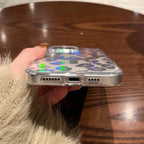 Leopard Print Clear MagSafe iPhone Case