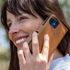 Leather Flip Folio iPhone Case Tab Closure