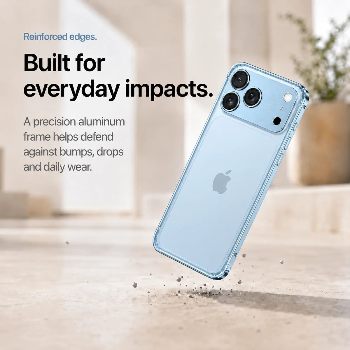 Open Back Phone Case with Corner Bumpers