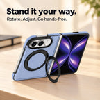 Leather iPhone Duo Case with Ring Kickstand