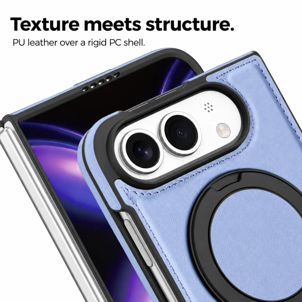 Leather iPhone Duo Case with Ring Kickstand