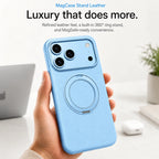 Leather Phone Case with Folding Ring Stand