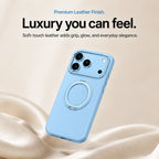 Leather Phone Case with Folding Ring Stand