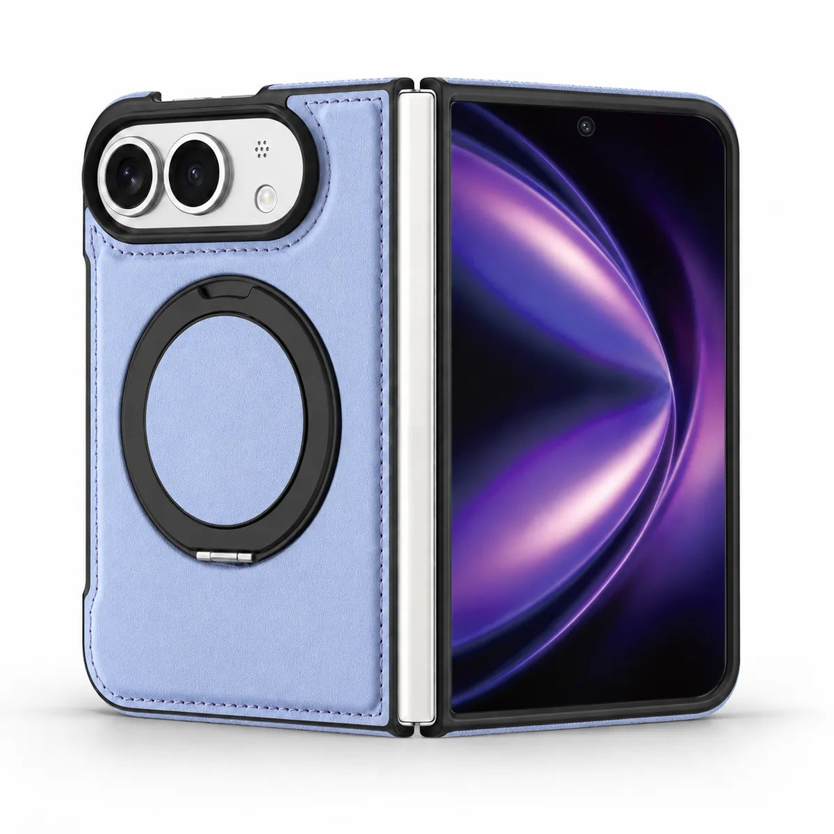 Leather iPhone Duo Case with Ring Kickstand