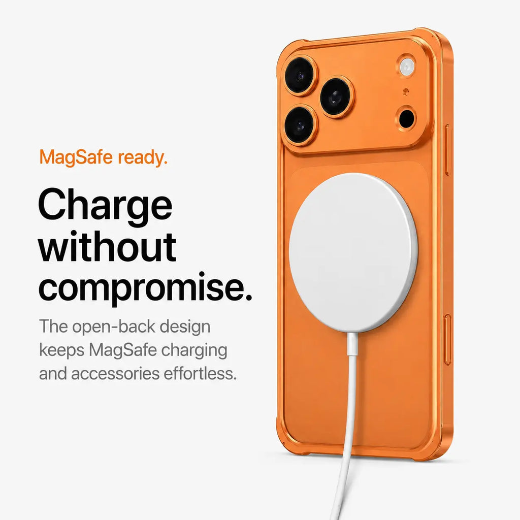 Open Back Phone Case with Corner Bumpers