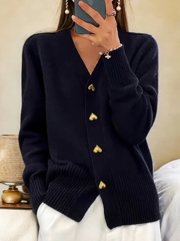 Amara Heart Button Knit Cardigan_1