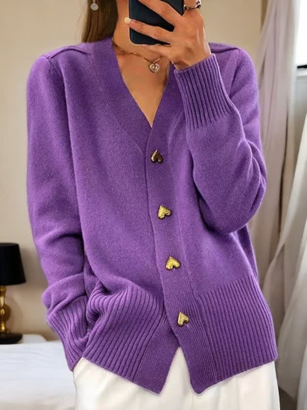 Amara Heart Button Knit Cardigan_3