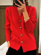 Amara Heart Button Knit Cardigan_4