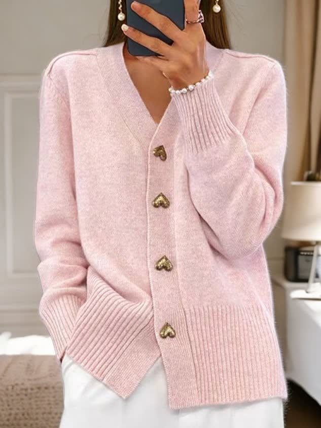 Amara Heart Button Knit Cardigan_5