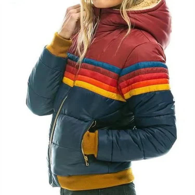 Yuna Striped Hooded Puffer Jacket_3