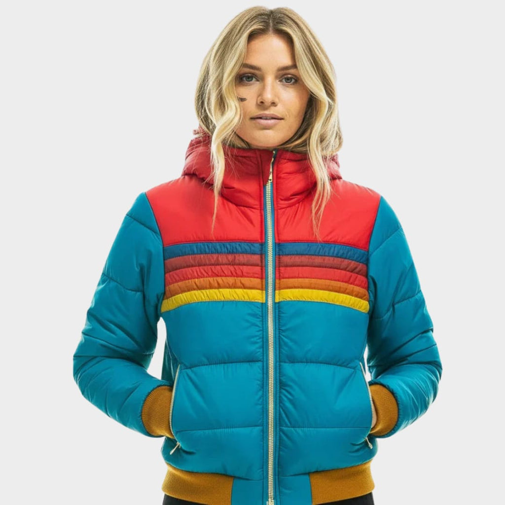 Yuna Striped Hooded Puffer Jacket_6