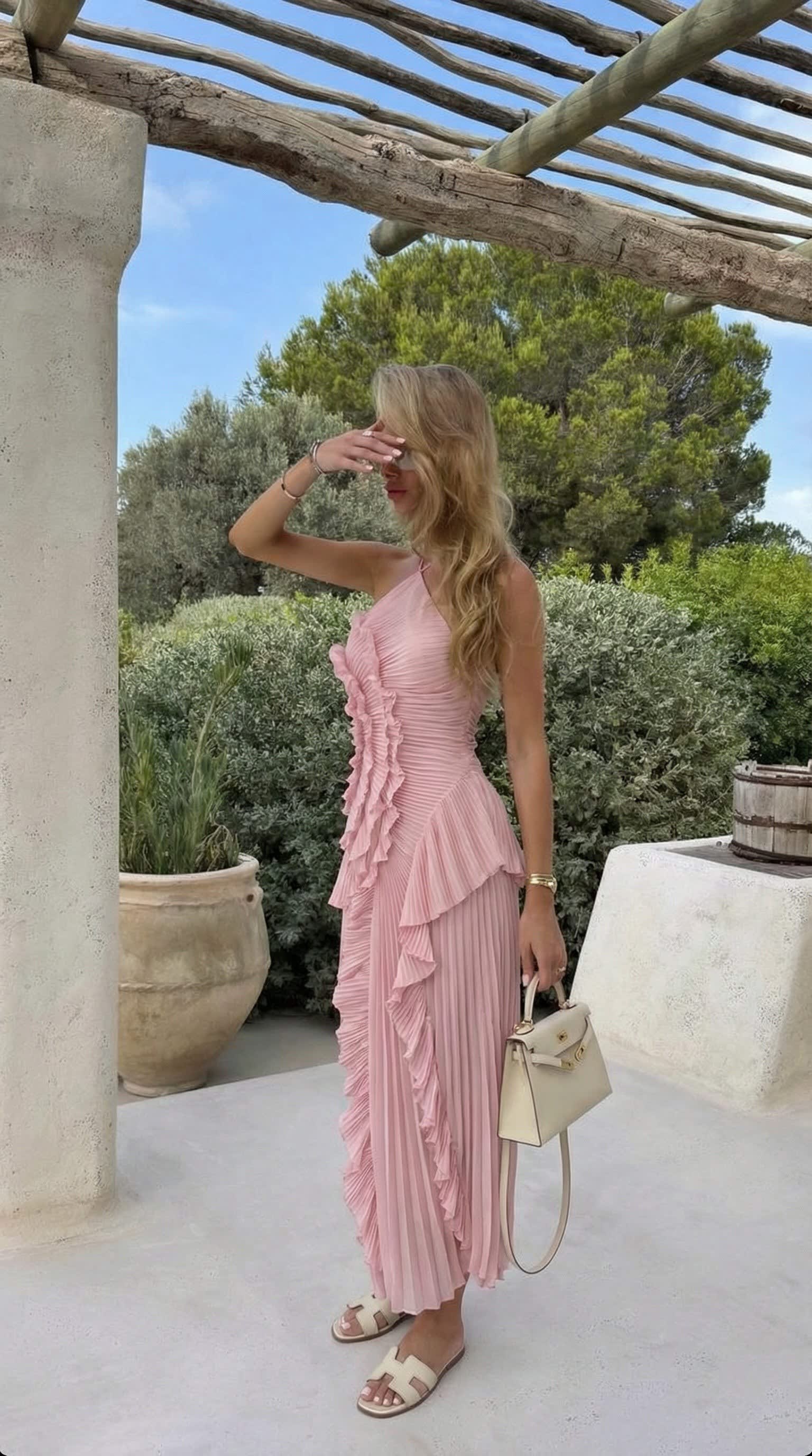 Hedda Halter Neck Pleated Maxi Dress_17