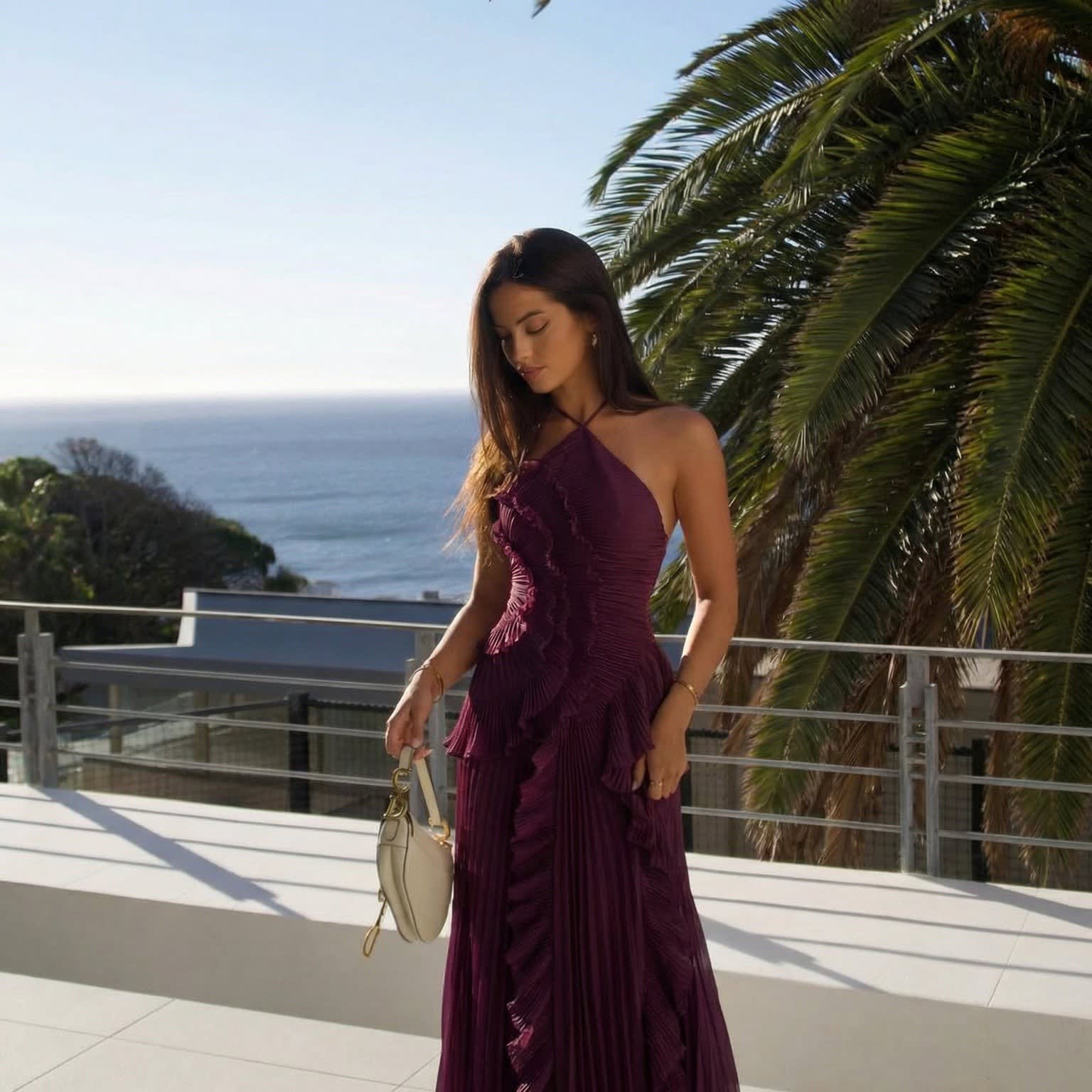 Hedda Halter Neck Pleated Maxi Dress_19