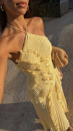 Hedda Halter Neck Pleated Maxi Dress_3