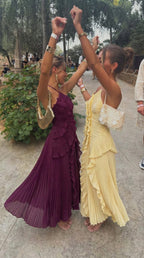 Hedda Halter Neck Pleated Maxi Dress_6