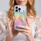Holographic Feather Pattern MagSafe Phone Case