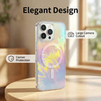 Holographic Feather Pattern MagSafe Phone Case