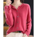 Embla Merino Wool Button Front Cardigan_1